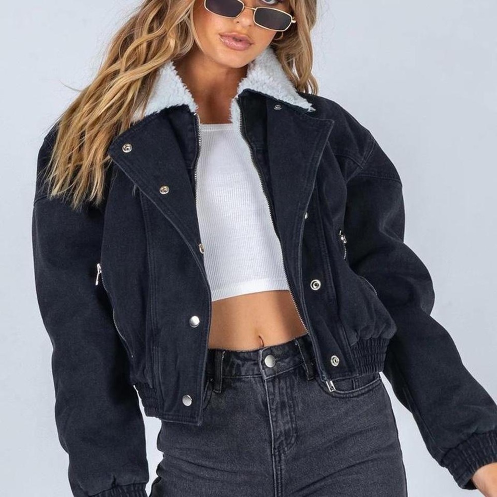 Princess Polly Mary Ann Jacket Black